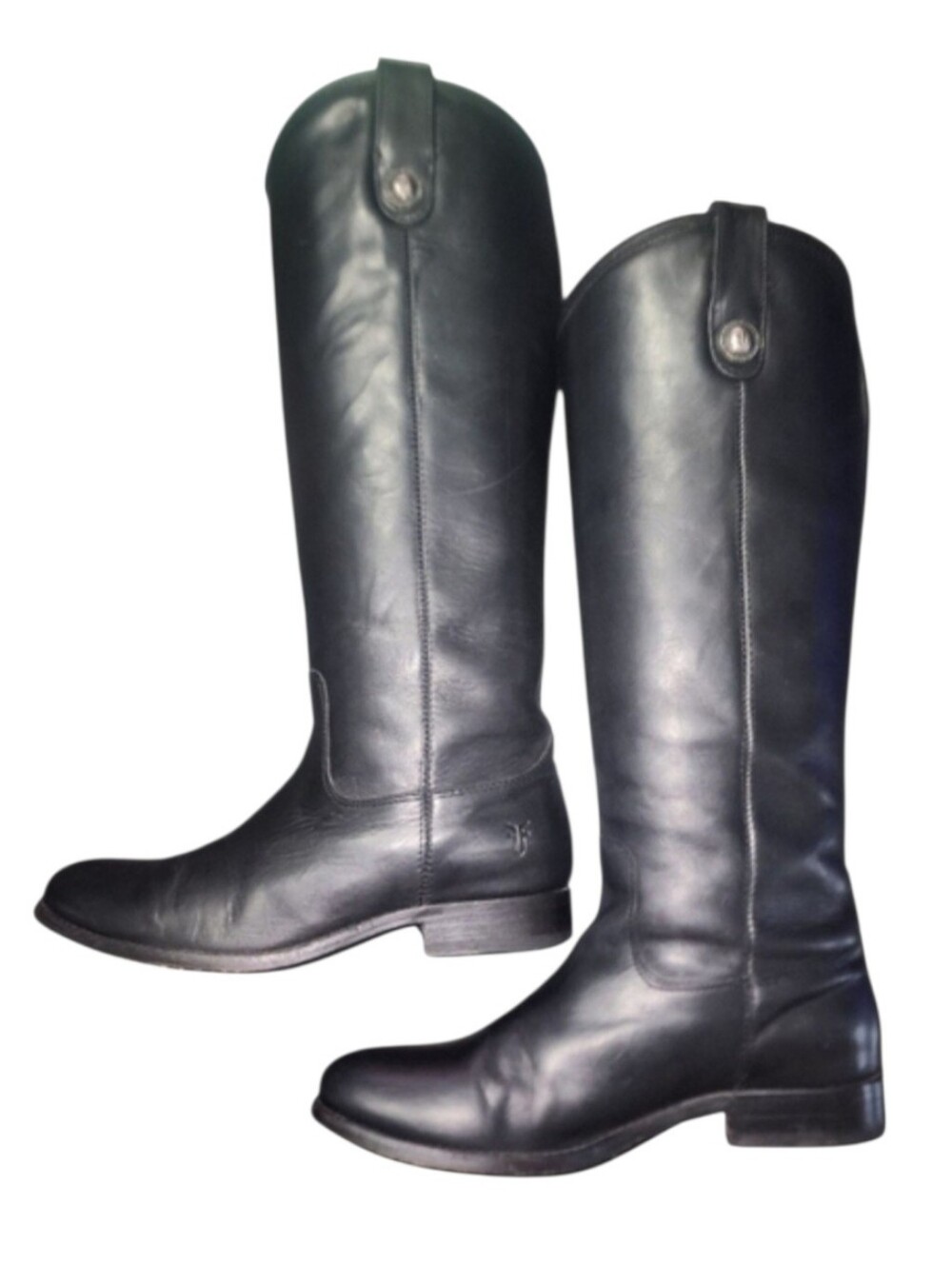 Frye Melissa Button 77167 Leather Slip On Mid Calf Boots, Women's 6​